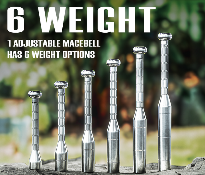 Motion Space 6 Options Adjustable Mace Clubbell Indian Club for Strength Training