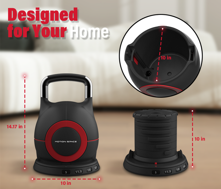 Adjustable Kettlebell 7 Weight Options Set with Single-hand Rotational