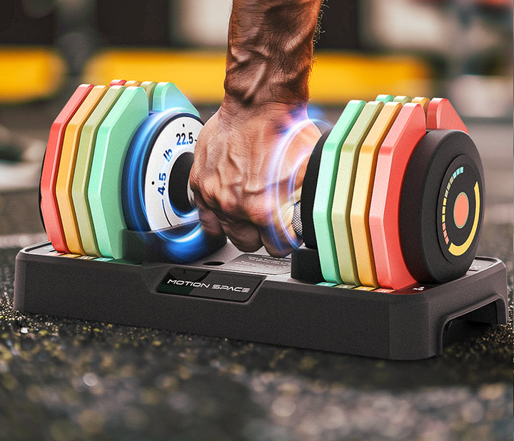 Adjustable Rainbow Dumbbells Set - 22.5LB*2