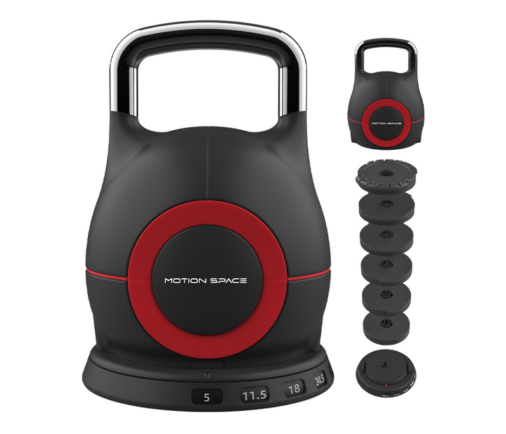 Adjustable Kettlebell 7 Weight Options Set with Single-hand Rotational