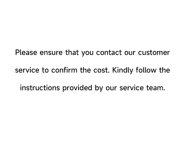 Customer Service Only | Please Contact Customer Service Before Placing an Order