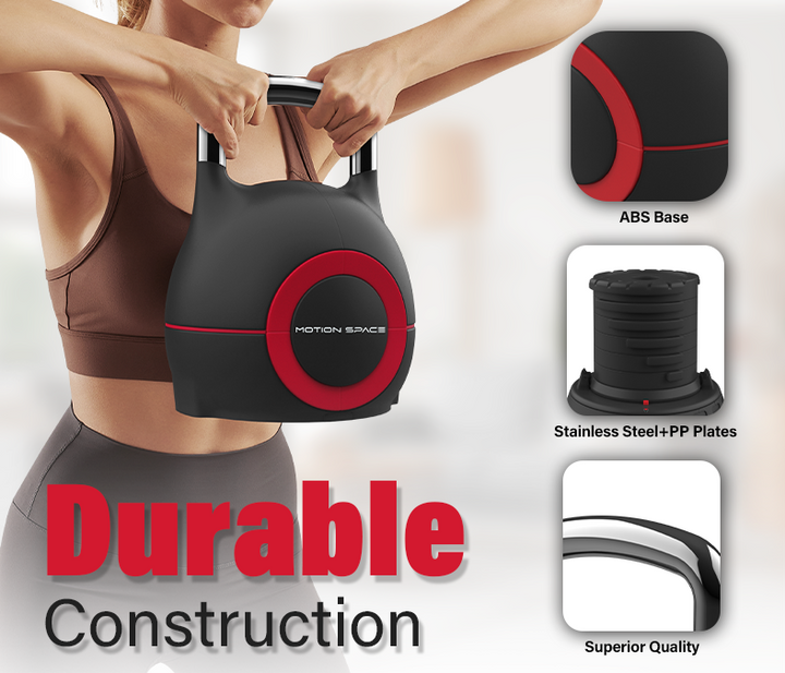 Adjustable Kettlebell 7 Weight Options Set with Single-hand Rotational