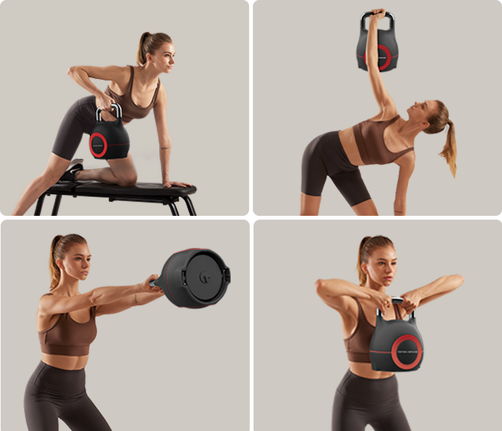 Adjustable Kettlebell 7 Weight Options Set with Single-hand Rotational