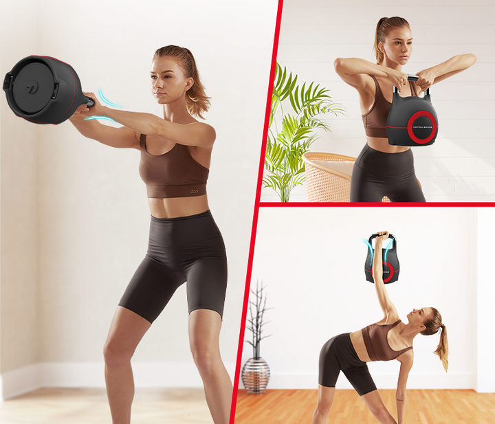 Adjustable Kettlebell 7 Weight Options Set with Single-hand Rotational